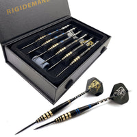 Rigidemand 23g 6pcs/Set Tungsten Steel Tip Darts Sets Shaft Flights Barrel w/ Case, Games