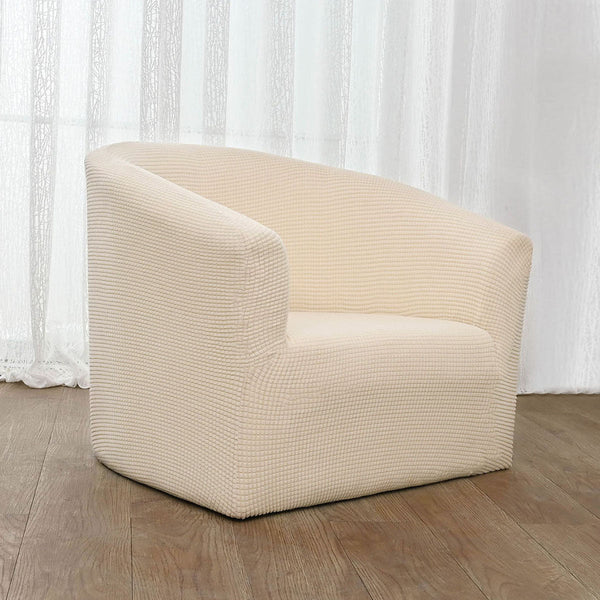 Rigidemand CUH Tub Chair Cover Armchair,High Spandex Stretch Plaid Grain Club Sofa Cover, Waterproof Slipcover Furniture Protector